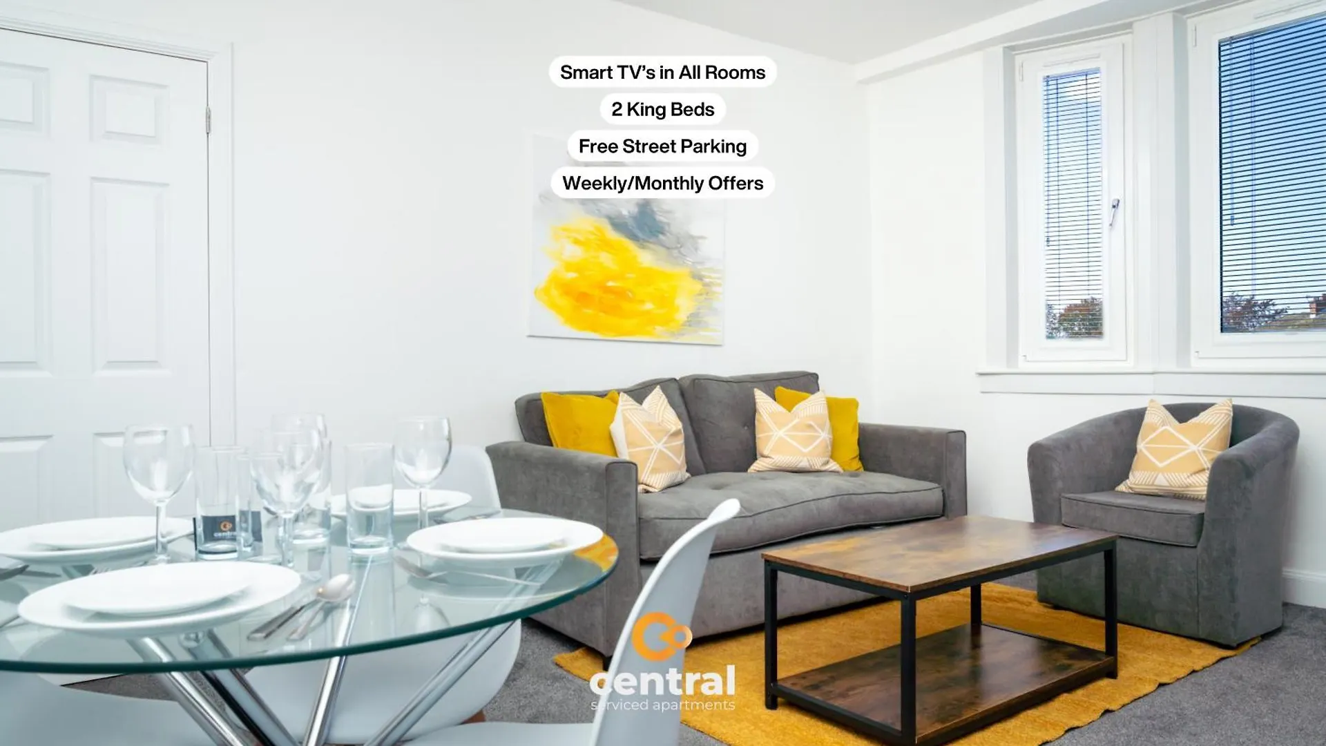 Central Serviced Apartments - 2 Bedroom - Short & Long Term Stays - Fast Wi-Fi - Free Street Parking - Sleeps 4 - 2 X King Beds - Smart Tvs In All Rooms - Modern - Weekly & Monthly Offers - Trade Stays - Close To A90 - Central Short Lets Dundee contacts